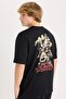 100% Cotton Marvel Boxy Fit Crew Neck Back Printed Short Sleeve T-Shirt D6780Ax25Sp