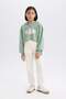 Girl's Printed Jogger Sweatpants with Elastic Waistband and Cuffs E1791A825Sp - 2