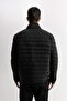 Windproof Sim Fit Slim Fit Stand Collar Lined Winter Coat with Zipper Pockets D7497Ax25Sp - 7
