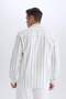 Regular Fit Polo Collar Striped Oxford Long Sleeve Shirt D6101Ax25Sp - 7