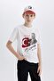 Boys' Crew Neck Ataturk Printed Short Sleeve T-Shirt E0812A825Sm - 6