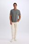 Regular Fit Crew Neck Short Sleeve Heavy Fabric T-Shirt D7228Ax25Sp - 2