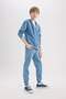 Boy's Printed Jogger Sweatpants with Elastic Waist and Cuffs D8527A825Sp - 4