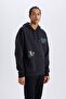 Defactofit Nba Boston Celtics Oversize Wide Fit Hooded Thick Sportsman Sweatshirt D6690Ax25Sp - 4
