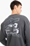 سويت شيرت سميك مطبوع برقبة دائرية من Fast & Furious Boxy Fit E1115AX25SP