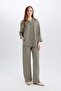 Wide Leg Wide-Leg Patterned High-Waist Comfortable Palazzo Pants C4042AX25SP