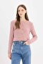 Slim Fit Slim Fit Crew Neck Button Knitwear Cardigan E4613Ax25Sp - 3