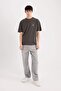 100% Cotton Boxy Fit Crew Neck Back Printed Short Sleeve T-Shirt D5511Ax25Sp - 2