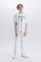 Boy Oversize Wide Fit Crew Neck Printed Short Sleeve T-Shirt B6165A825Sm - 2