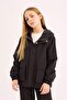 Windproof Water Repellent Hooded Raincoat with Zipper and Snap Pocket for Girls D6934A825Sp