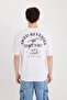 100% Cotton Comfort Fit Crew Neck Back Printed Short Sleeve T-Shirt D5587Ax25Sp - 7
