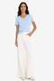 Slim Fit Slim Fit V-Neck Ribbed Basic Plain 100% Cotton Short Sleeve T-Shirt I1080Az25Sp - 2