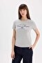 Regular Fit Crew Neck Printed Rib Short Sleeve T-Shirt E5067Ax25Sp - 3