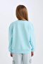 Hatsune Miku Oversize Wide Fit Crew Neck Sweatshirt Girls' D2826A824Wn - 6