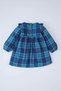 Checkered Long Sleeve Flannel Navy Blue Baby Girl Dress D7427A5/Nv256 - 4