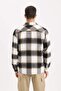 Long Sleeve Flannel Polo Shirt - Regular Fit D5835Ax24Au - 6