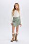 Girls' Gabardine Shorts Skirt D9302A825SP - 2