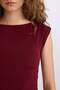 Christmas Themed Fitted Crew Neck Short Sleeve Burgundy T-Shirt E3150Ax24Wn - 7