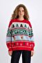 Christmas Themed Crew Neck Knitwear Sweater D1116Ax24Cw