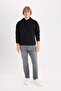 Boxy Fit Hooded Basic Plain Sweatshirt D0852Ax24Au - 2