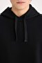 Boxy Fit Hooded Basic Plain Sweatshirt D0852Ax24Au - 4