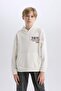 Oversize Wide Fit Hooded Back Printed Sweatshirt for Boys D8495A825Sp - 7