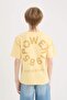 Oversize Wide Fit Crew Neck Back Print Short Sleeve T-Shirt for Boys D8493A825SM - 7