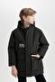 Waterproof Hooded Zippered and Snap Fastened Pocketed Parka for Boys C8902A824Wn - 5