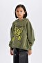 Girls Oversize Wide Fit Hooded Sweatshirt D1567A824Wn - 4