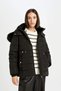Water Repellent Lightweight Long Puffer Coat with Removable Faux Fur Hood Quilted Zipper Snap Pocket - 4