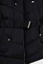Lightweight Long Water Repellent Puffer Coat - Windproof, Hooded, Faux Fur Quilted and Belted - 6