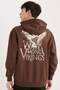 Vikings Valhalla Boxy Fit Hooded Back Print Sweatshirt E3212Ax24Wn