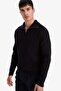 Standard Fit Turtleneck Half Zip Knitwear Sweater D4209Ax24Wn - 3