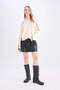 A-Line High Waist Faux Leather Mini Skirt D3016Ax24Wn