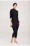 Three Quarter Sleeve Capri Semi Covered Hijab Swimsuit Anda 3400 Black - 6