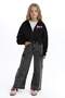 Printed Hooded Soft Fleece Zippered Sweatshirt for Girls D1569A824Wn - 2