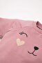 Baby Girl Crew Neck Printed Soft Furry Inside Sweatshirt D7207A524Wn - 3
