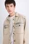 100% Cotton Relax Fit Pocket Long Sleeve Jean Shirt D0447Ax24Au - 4