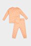 Baby Girl Floral Long Sleeve 2-Piece Pajamas Set D8291A5Ns