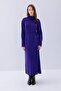 Regular Fit Half Turtleneck Long Sleeve Tie Detail Maxi Knitwear Dress D9000Ax24Wn - 3