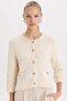 Regular Fit Crew Neck Textured Button Knitwear Cardigan D3304Ax24Wn