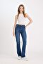 Bootcut Regular Waist Pocket Long Jeans Washable Trousers D5527Ax24Wn