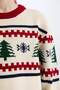 New Year's Themed Crew Neck Knitwear Sweater for Boys C9634A824Cw - 5