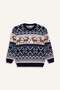 Boy's Crew Neck Christmas Themed Knitwear Sweater C9619A824Cw - 6
