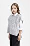 Crew Neck Hair Braid Patterned Knitwear Sweater for Girls C9659A824Wn - 4