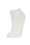 Women's Glittery 7-Pack Cotton-Pack Booties Socks C6415Axns - 8