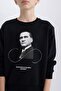 Crew Neck Ataturk Printed Sweatshirt for Boys D8201A824Wn - 8