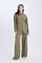 Khaki Relax Fit Wrinkled Textured Long Sleeve Shirt D7520Ax24Au - 2