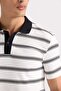 Slim Fit Slim Fit Polo Neck Striped Short Sleeve T-Shirt (24 Sm) - 5
