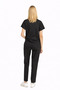 Black Stretch Fabric Doctor and Nurse Uniform Unisex Surgical Set | Brl Scruble - 2